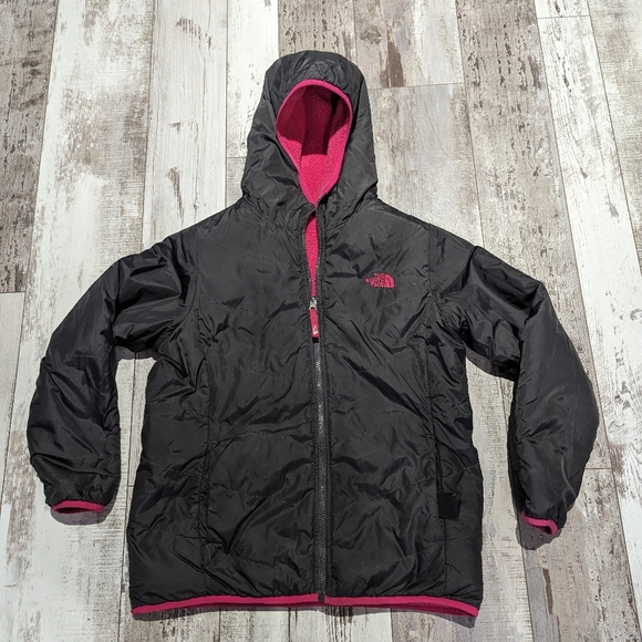 The north face jacket reversible fleece nylon girls size xl - Picture 11 of 11